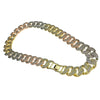 Tri-Tone 18" x 18MM Iced Cuban Link Choker Chain Necklace