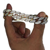 Tri-Tone 8.5" x 16MM Iced Cuban Link Bracelet
