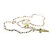 Tri-Tone Virgin Mary Rosary Necklace