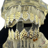 Two-Tone Diamond Cut Shark Teeth Grillz Set