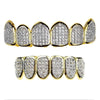 Two-Tone Premium CZ Iced Micro Pave Teeth Grillz Set