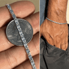 Valentino Link Starburst Bracelet Star Diamond Cut Solid 925 Sterling Silver Italy 3mm