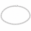 Valentino Link Starburst Bracelet Star Diamond Cut Solid 925 Sterling Silver Italy 3mm