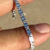 Valentino Link Starburst Bracelet Star Diamond Cut Solid 925 Sterling Silver Italy 3mm