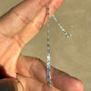 Valentino Link Starburst Bracelet Star Diamond Cut Solid 925 Sterling Silver Italy 3mm