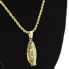 Virgen de Guadalupe Mary Body Micro Pendant Gold Finish Rope Chain Necklace 24"