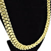 Watch Band Links Gold Finish Choker Chain Necklace 18"