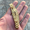 Watchband Link Gold Plated Over Stainless Steel Bracelet 10MM 8.5"