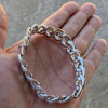 White Gold Plated Baguette Iced Flooded Out Bracelet