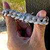 White Gold Plated Baguette Iced Flooded Out Bracelet