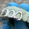 925 Sterling Silver Open Face Diamond Dust Custom Grillz