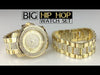 Roman Numerals Gold Finish Iced Watch Set