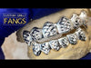 925 Sterling Silver Diamond Dust Diamond Cuts Vampire Fangs Custom Grillz