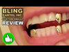 Real Solid 14K Gold 4 Custom Vampire Fangs w/Back Bars Grillz