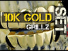 10K Solid Gold Plain Teeth Grillz Set
