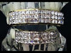 14K Gold Plated Three-Row VIP Princess-Cut Iced Grillz Set