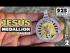 Solid 925 Sterling Silver Jesus Wheel Two-Tone Medallion Pendant