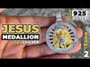 Solid 925 Sterling Silver Jesus Wheel Two-Tone Medallion Pendant