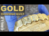 Gold Plated over 925 Silver Full Diamond-Dust Custom Grillz