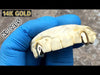14K Gold or 18K Gold Single Caps w/Back Bar Custom Canine Grillz Set