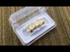 14K Gold Plated All Four Open Face Iced Top Teeth Grillz