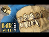 Real 14K Solid Gold Diamond-Cut Diamond Dust Custom Grillz