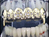 14K Gold Plated Crosses Bling Top Vampire Fangs Grillz