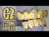 18K Gold Plated CZ Iced Flooded Out Teeth Grillz Set