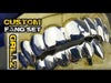 925 Silver Top Vampire Fangs & Regular Bottom Custom Grillz Set