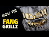 14k Gold Plated 2-Open Face Bow Tie Fang Grillz Set