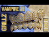 14K Gold Plated Iced CZ 8/8 Vampire Fangs Grillz Set