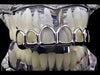 Silver Tone 6 Open Face Top Teeth Grillz