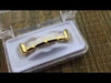 14K Gold Plated Top Teeth Slim Bar Half Grillz