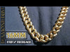 Bubble Chain Diamond Dust Gold Finish Necklace 16MM Thick  (18"-30")