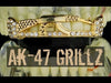 14K Gold Plated AK-47 Gun Rifle Iced Top Teeth Grillz