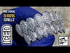 Silver Tone Shark Teeth Iced CZ Flooded Out Grillz Set