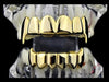 14k Gold Plated Full Vampire Fangs Grillz Set