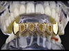 14K Gold Plated Iced CZ 4 Open Bottom Vampire Fangs Grillz