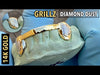 Real Solid 14K Gold Canine Diamond Dust Front Bar Custom Grillz