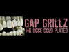 14K Rose Gold Plated Plain Gap Single Cap Tooth Grillz
