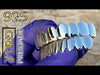 Solid 925 Sterling Silver 8 on 8 Teeth Plain Grillz Set