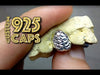 925 Sterling Silver Diamond-Cut Canine Caps Custom Grillz w/Back Bar