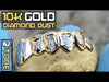 Real Solid 10K Gold Two-Tone Diamond-Dust Custom Grillz