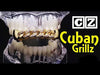 14K Gold Plated Cuban Link Iced CZ Top Teeth Grillz