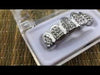 Silver Tone Top Teeth Iced Tombstone Grillz