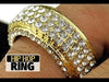 Mens Full Stone Flooded Out Gold Finish Hip Hop Ring