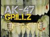 14K Gold Plated AK-47 Gun Bottom Teeth Iced Grillz