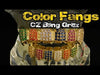 18K Gold Plated Iced CZ Rainbow Vampire Fangs Set