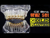 14K Gold Plated Cuban Link CZ Iced Teeth Grillz Set