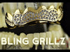 14K Gold Plated Iced Cluster Top Teeth Grillz